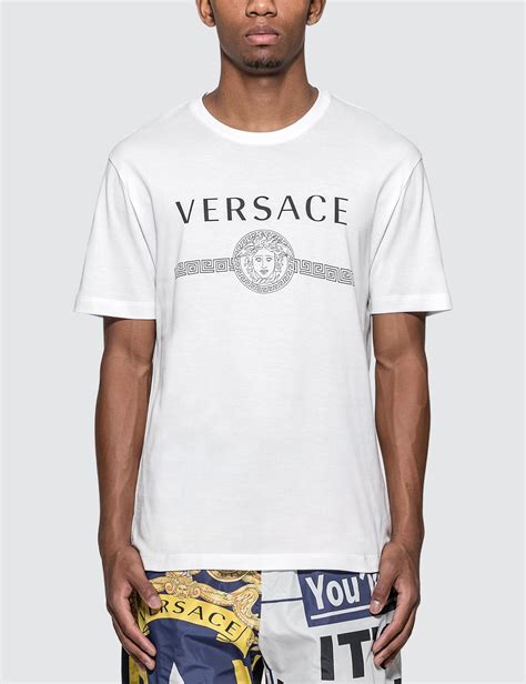 versace white t shirt|versace collection men shirt white.